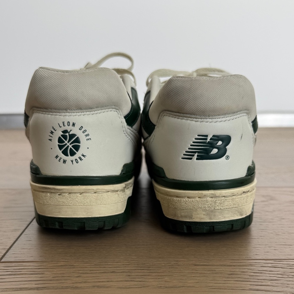 Aime Leon Dore x New Balance 550 Cream and Green Sneakers in US10